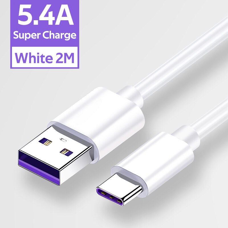 Summerfish Fast Charger Usb Type C Cable For Xiaomi Redmi Note 8 For Huawei P30 P20 Pro lite Mate20 USB-C-Charger Cable: 2m white