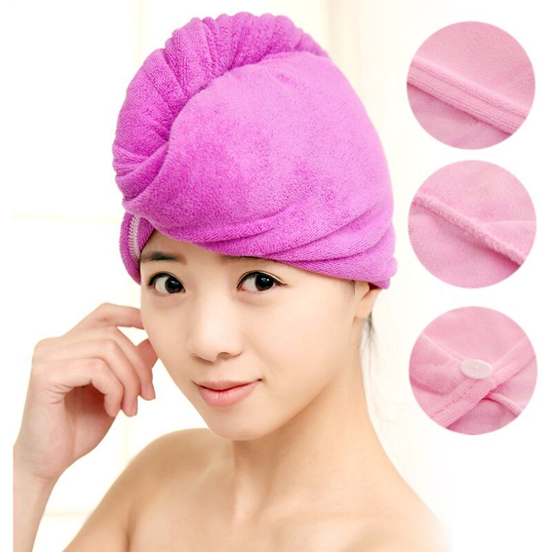 5 Colors Lovely Cartoon Soft And Skin-friendly Microfiber Bath Towel Hair Dry Cap Bathroom Spa Shower Quick Dryer Wrapped Towels