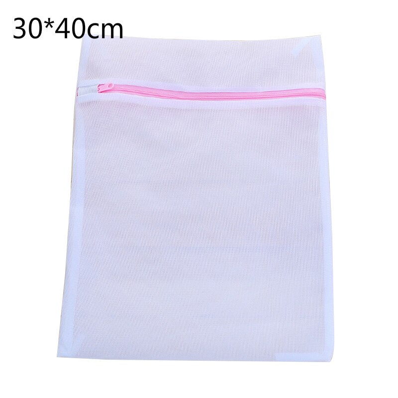 3 størrelse tøjpose til vaskemaskine tøjpose bh beskyttelse mesh net klæd vaskeposer lynlås tøjpose tøjpleje: S