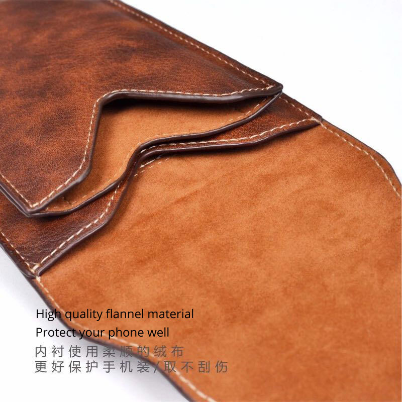 Casual 4.7-6.5&#39;&#39; Phone Bag Pouch For iPhone Samsung Huawei Xiaomi Universal Belt Clip Holster Magnetic Vertical Phone Case