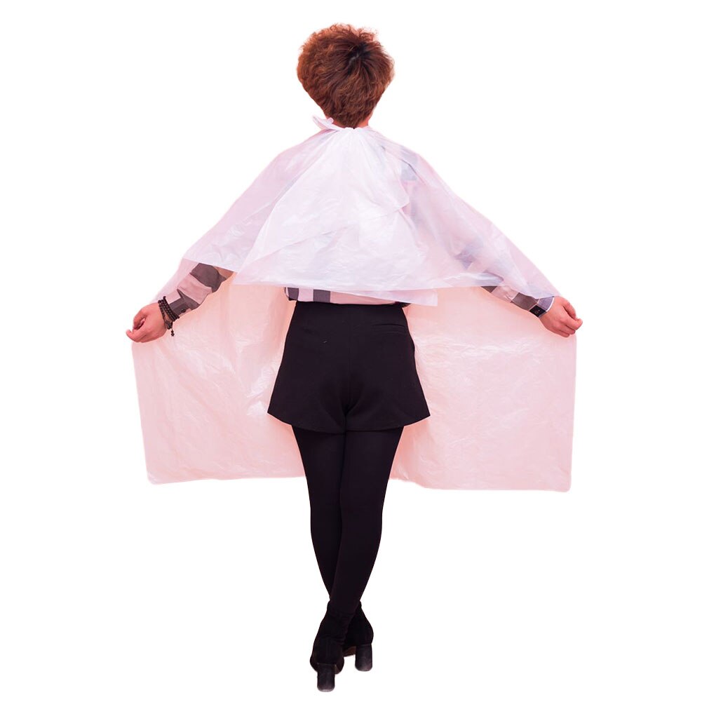 Disposable Cloth Shawl Transparent Waterproof PE Cloak Hair Dyeing Hair Cut Barber Shop Perm Dyeing Tool
