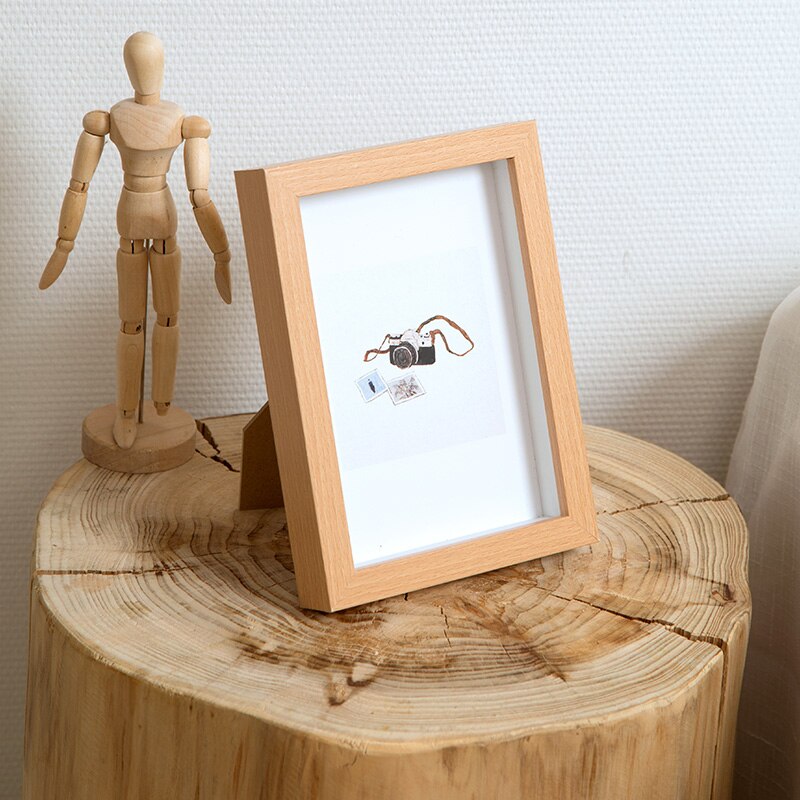 1PC Simple Photo Frame MDF Hanging Picture Frame For Wall Painting Modern Wood Grain Desktop Decor Wedding: Jumuse / 6 inch-10.2x15.2cm