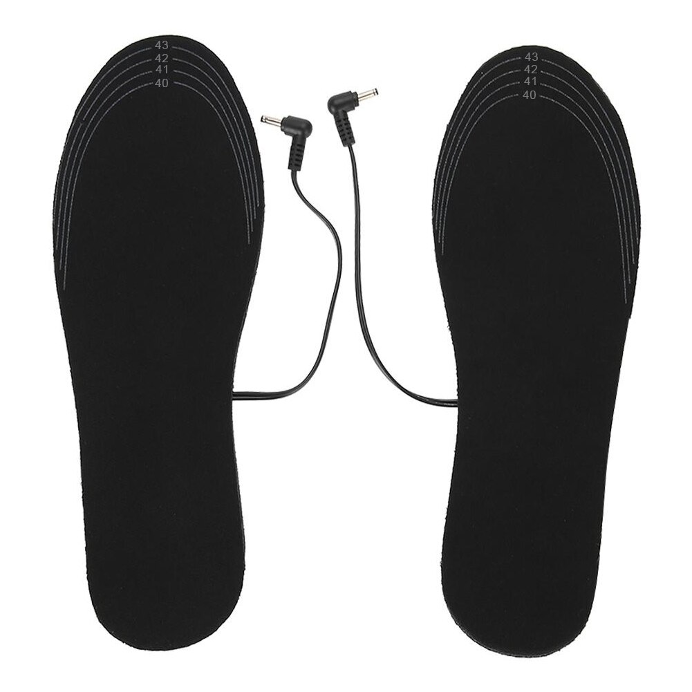 1 par vinter utendørs sport føtter varme innersåle usb oppvarmede sko behagelig myk lofint størrelse: 40-44 størrelse