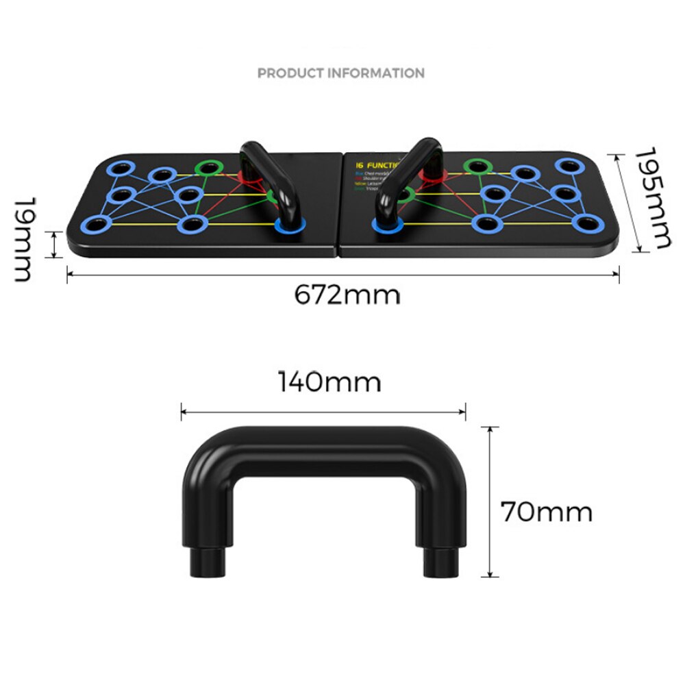 Push-Up Stand Home Gym Fitness Push-Up Stands Bodybuilding Oefening Draagbare Vouwen Push-Up Board Buik spier Training