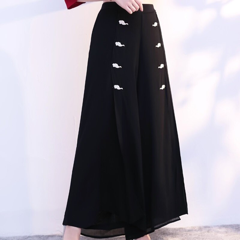 Punk Oversized Cargo Pants Women Gothic Streetwear Black Chain Harajuku Hippie Korean Street Style Pants Hip Hop-Black,S