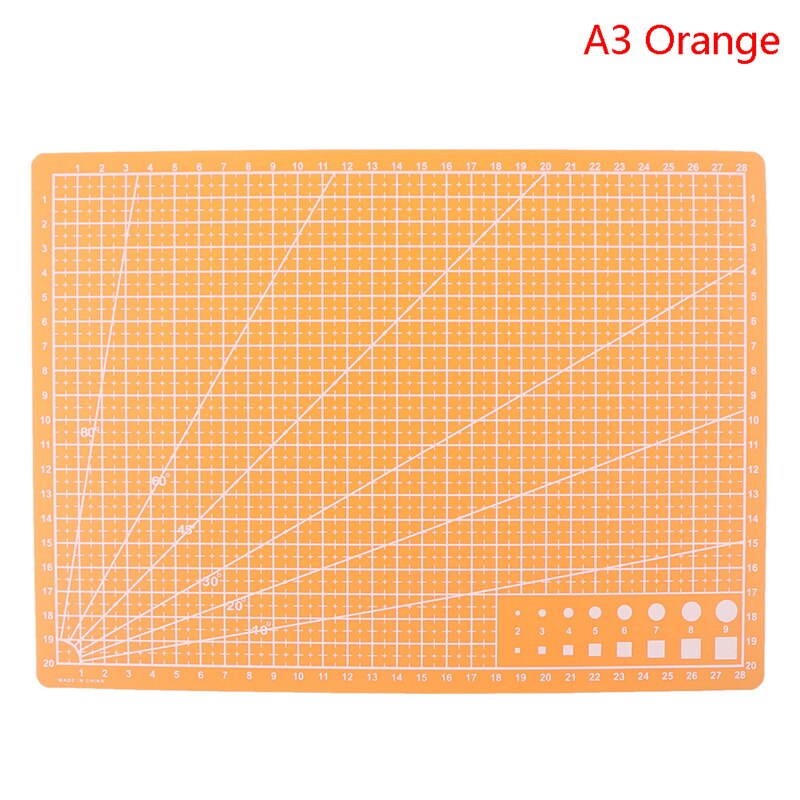 A4/A5 PP Double-sided Grid Lines Cutting Board Mat Self-healing Cutting Pad DIY: 30x22cm Yellow