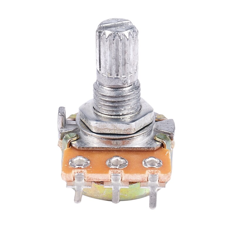 10 pièces 5K ohm 6mm arbre moleté fendu potentiomètre rotatif linéaire unique