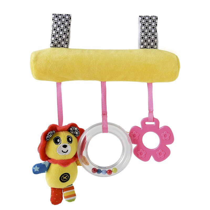 Baby Rassel Spielzeug Karikatur Ebene Plüsch Hand Glocke Baby Kinderwagen Krippe Hängen Rasseln Nette Kleinkind Baby Hängen Glocke Spielzeug: Gelb