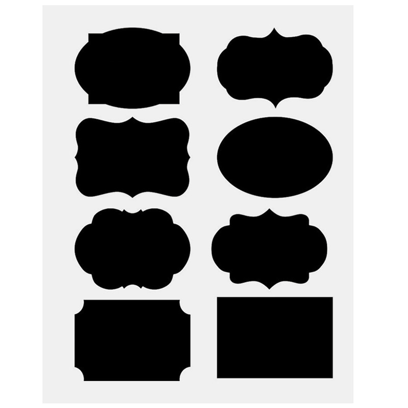 8pcs/sheet Kitchen Stickers Multi-shape Kitchen Labels Chalkboard Blackboard Stickers Party Wedding Decals Self-Adhesive Sticker