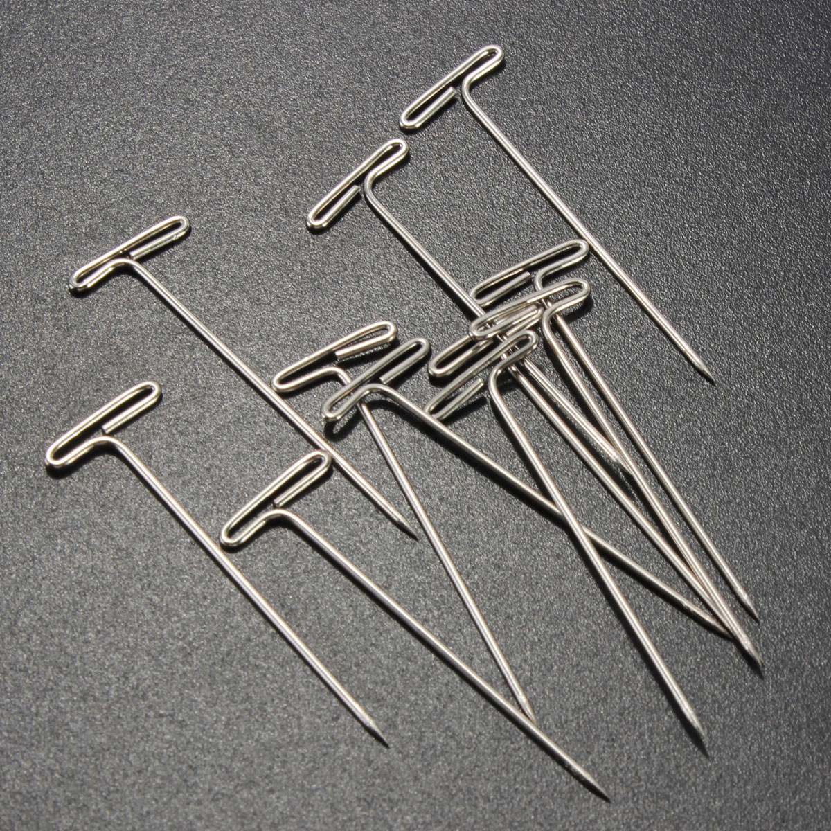 50Pcs/Pack Metal 38mm Long T Pins For Modelling Macrame Wigs Sewing Craft Jewelry Display Silver DIY Apparel Sewing & Fabric