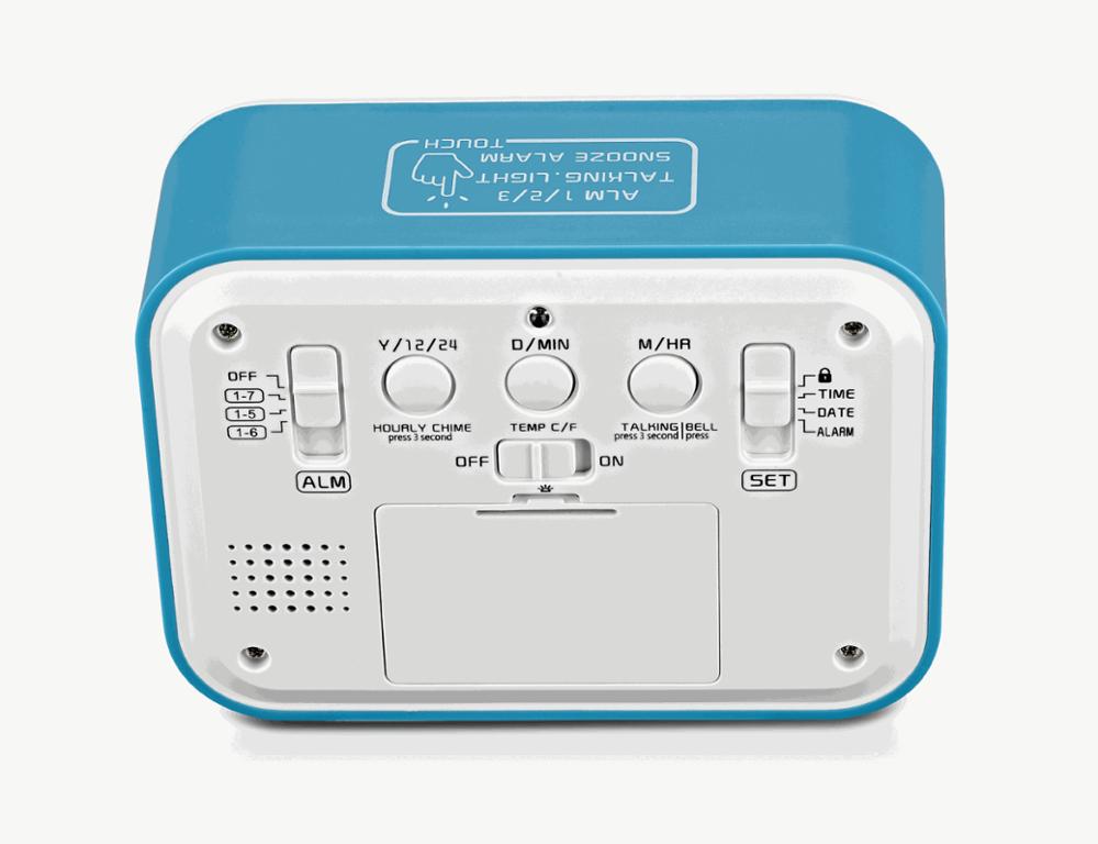 Smart Digital Alarm Clock Large LCD Display Light Sensor Nightlight Multifunction Snooze Kids Office Table Alarm Clock