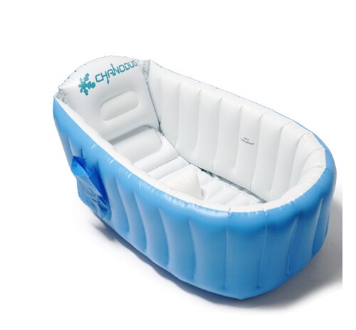 Infant Baby Care Accessories Supplies Inflatable Baby Bathtub Folding Children Bath Bucket Baby Swimming Washing Tub 98*65 CM: Blue