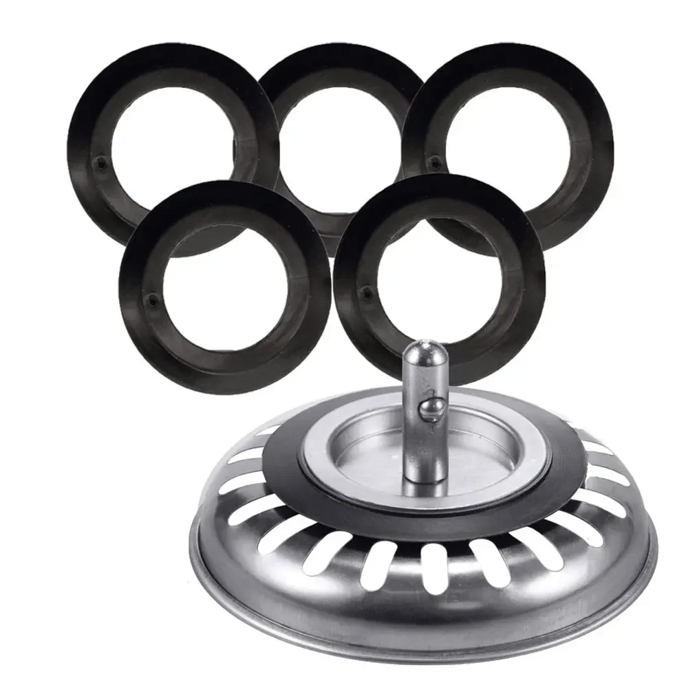 Joint d'étanchéité en caoutchouc pour évier de cuisine, bouchon de crépine de panier de bassin, joint de vidange, 78mm, 79mm, 80mm, 82mm, 83mm, 5 pièces