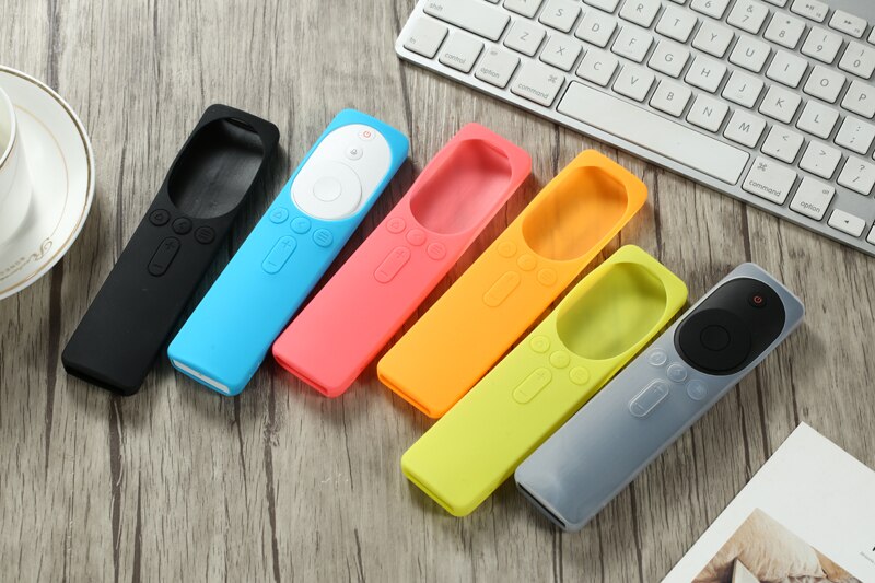 Siliconen afstandsbedieningshoes, beschermende zachte, krasbestendige anti-slip hoes voor de xiaomi  tv 4a draadloze bluetooth-afstandsbedieningshoes