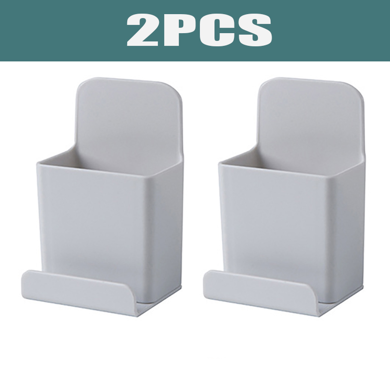 Organizer ścienny schowek pilot klimatyzator futerał robić przechowywania telefon komórkowy uchwyt wtyczki stojak pojemnik robić domu: 2szt mały