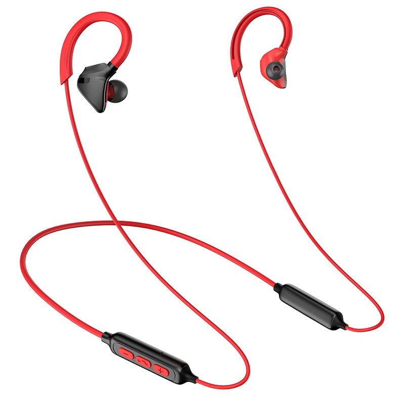 Geräuschunterdrückung 5.0 dual-kabel-ohrhörer sport-in-ear-ohrhörer musik-ohrhörer für kabelgebundene ohrhörer für telefonlieferant: Rot