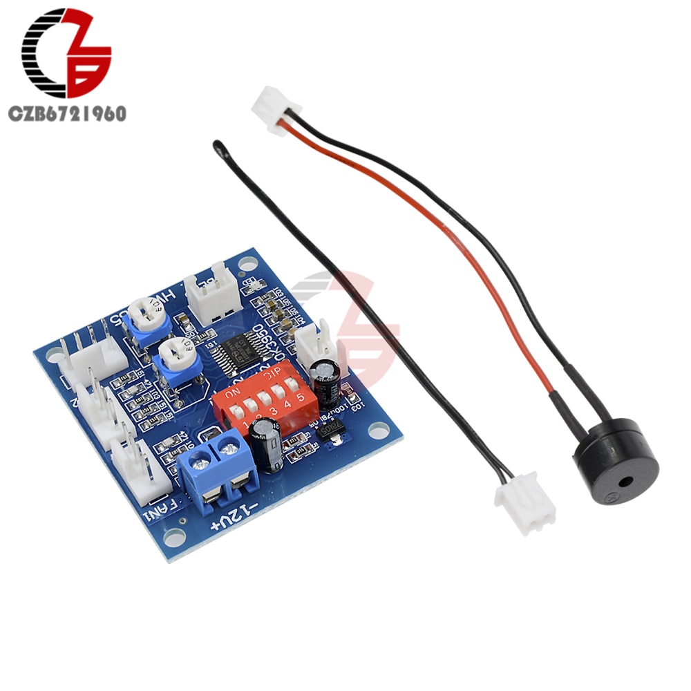 12V PWM DC Motor Temperature Speed Controller Regulator Fan LED Light Dimmer Control Switch 4 Wires