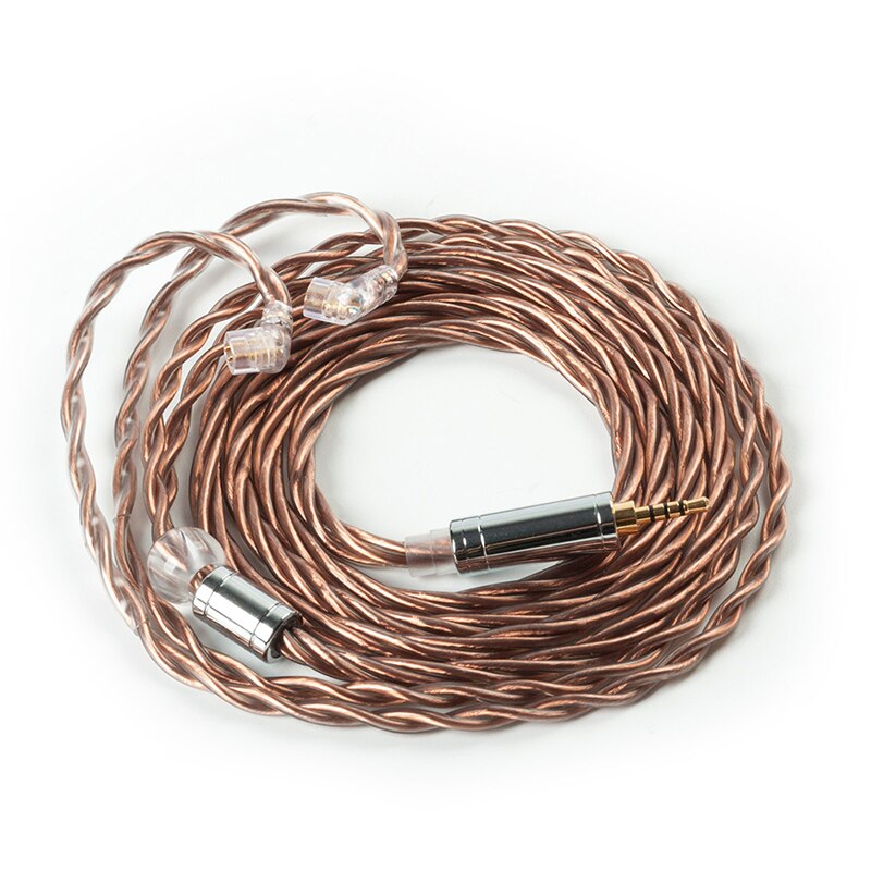 Yinyoo 4 core 5N UPOCC Single Crystal copper Upgraded Cable MMCX/0.78/QDC 2.5/4.4/3.5MM Connector KZ AS10 ZSX BLON BL03 BL05