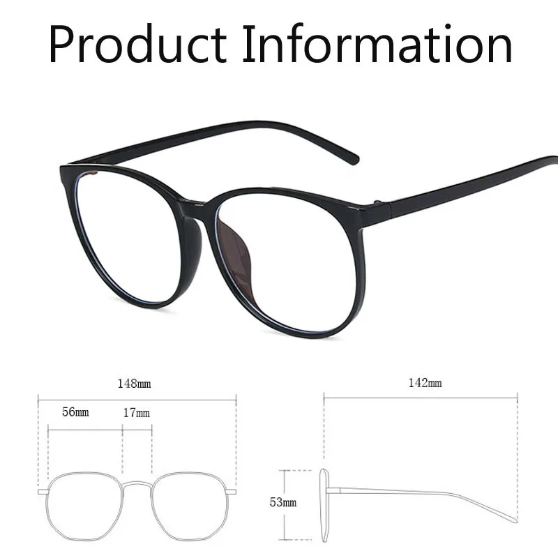 Afgewerkt Bijziendheid Bril Vintage Frame Vrouwen Blauw Licht Blokkeren Brillen Optische Bijziend Bril Recept 0 Tot-6.0