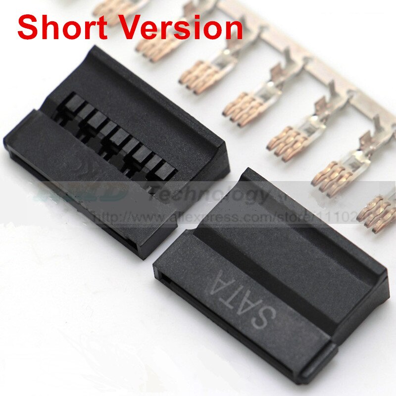 10 sets/partij Zwart IDE HDD sata Power mannelijke connector met koperen terminal metalen pin voor Harde Schijf: Short Version