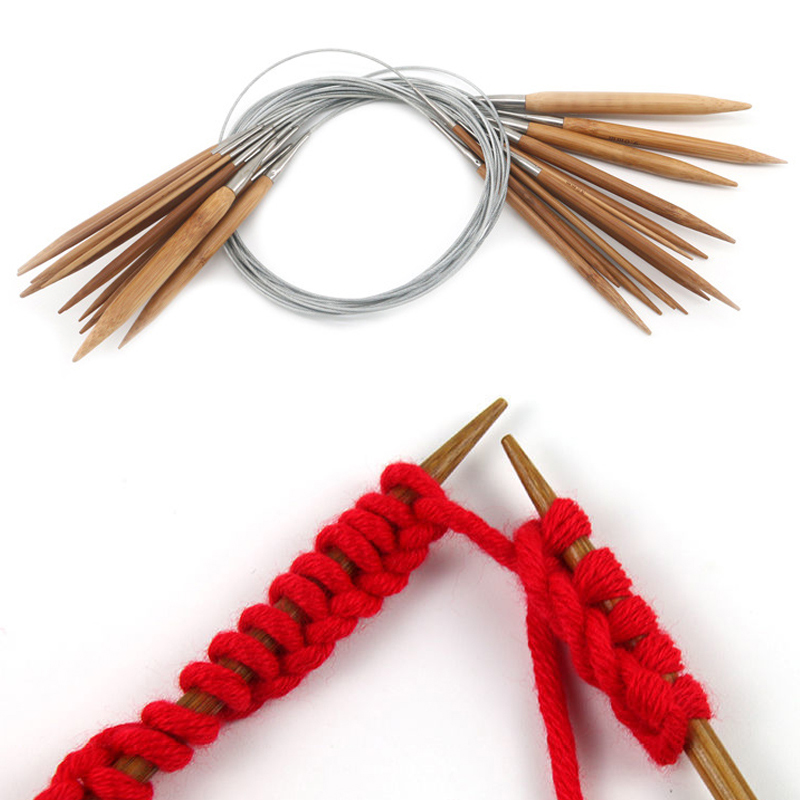 3,0 mm-12,0 mm DIY Handwerk Kleidung NäHenne Rundstricknadeln Braun Bambus & Edelstahl Edelstahl Rohr Häkelnadel