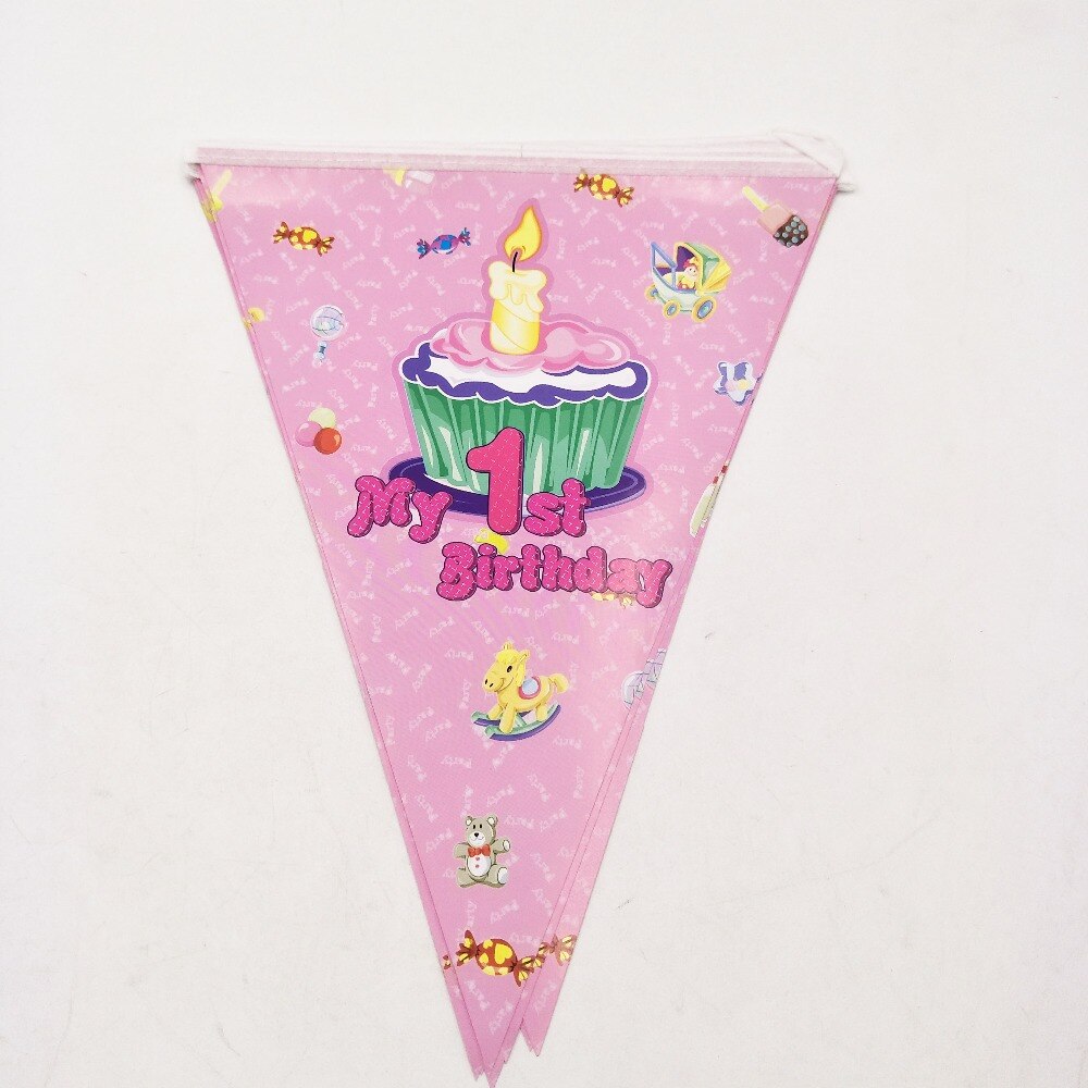 Happy Birthday Baby Birthday Party Banner Shape Birthday Party Decor Pennant Cartoon Supplies Happy Birthday Baby Decoracion