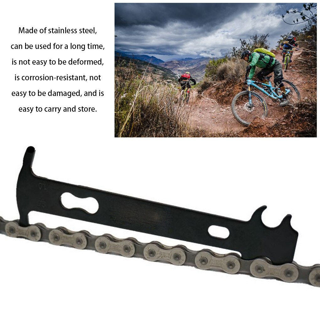 Portable Bicycle Chain Wear Checker Indicator Mountain Road Bike Chains Gauge Measurement Ruler Replacement Bicycle Repair Tool
