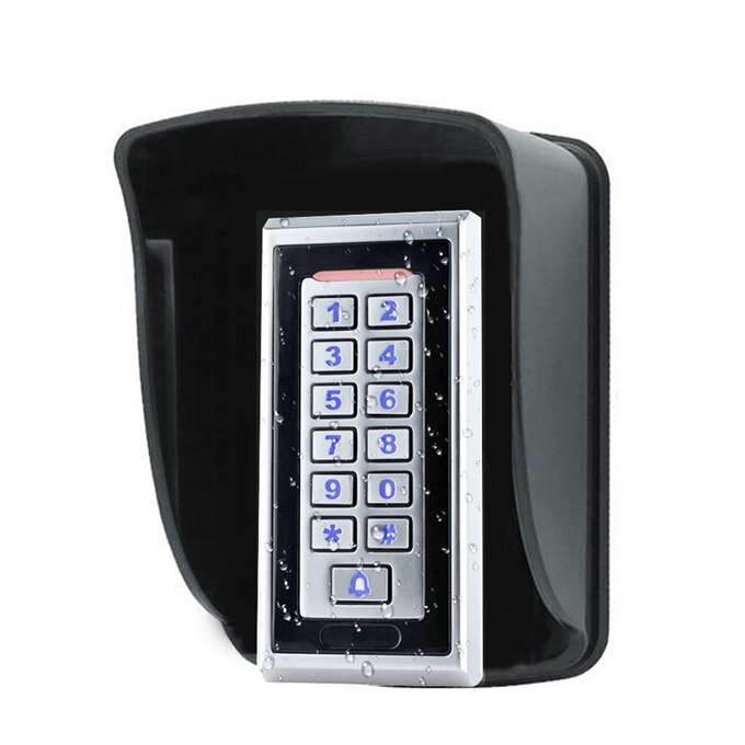 Waterproof Metal Rfid Access Control Keypad With 8000 Users+10 Key Fobs For RFID Door Access Control System: AC and Cover