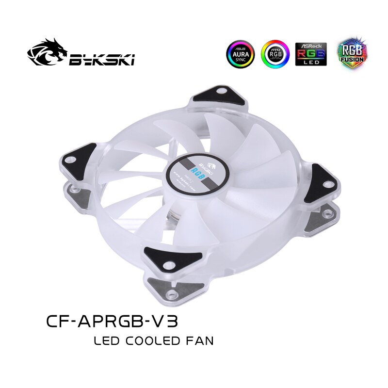 Bykski Computer RGB PC Case Fan 120mm 4pin Desktop Computer Cooler Cooling Water Discharge Radiator