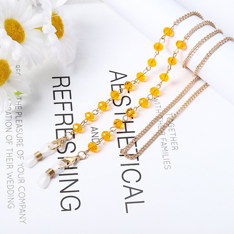 Cadena con abalorios de perlas a la para mascarilla para mujer y niña, cadenas para gafas, correas y cordones para el cuello, cuerda para gafas de lectura, soporte con cordón: 9