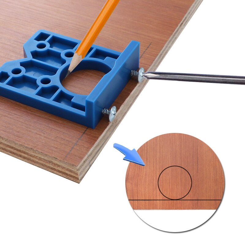 Wood Jig 35Mm Hinge Jig Hole Saw for Furniture Door Cabinet Hinge Installation Pocket Hole Jig Tool for Carpentry