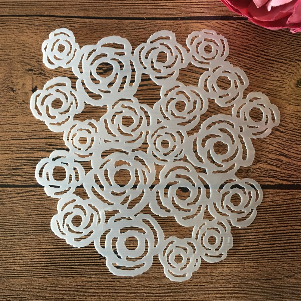 8 Teile/satz 13*13cm Blumen Blätter Rose Pflaume DIY Schichtung Schablonen Malerei Sammelalbum Färbung Präge Album Dekorative Vorlage