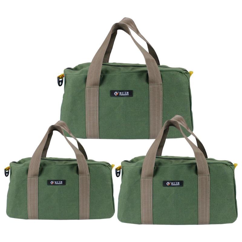 Canvas Waterproof Storage Hand Tool Bag Screws Nails Drill Bit Metal PartsTravel Makeup Organizer Pouch Bag Case Tool Bag