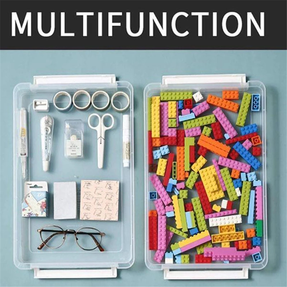 3 Layers File Storage Box Clear Plastic Family Document Cases Desk Paper Organizers A4 Transparent Office Supplies