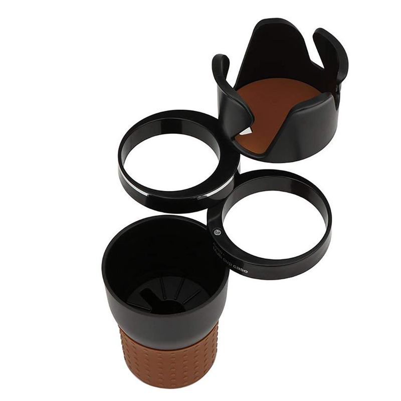 Bil multi mugghållare multifunktionell organizer 4 in 1 flask insats för dricksvatten kaffe mobiltelefon solglasögon (svarta)