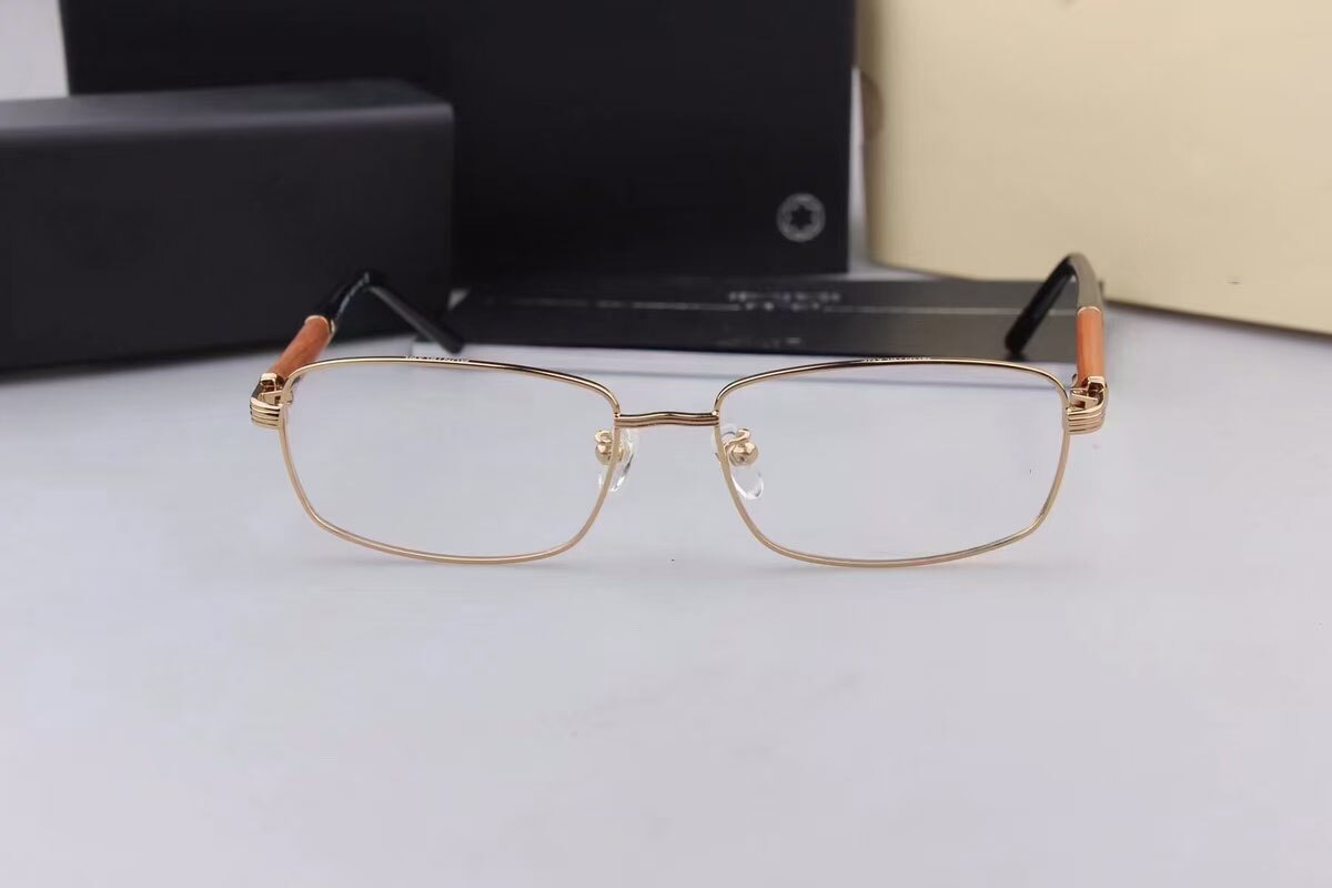 MONT Brand Vintage Wood Legs Optical Eyewear Frame Business Lightweight Myopia Prescription Glasses Frames MB448