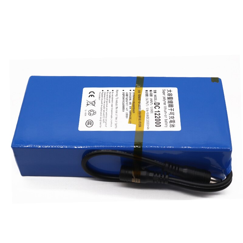 2pcs DC 12v 22000 mah lithium ion rechargeable battery, high capacity ac power charger with 4 kinds of traffic development