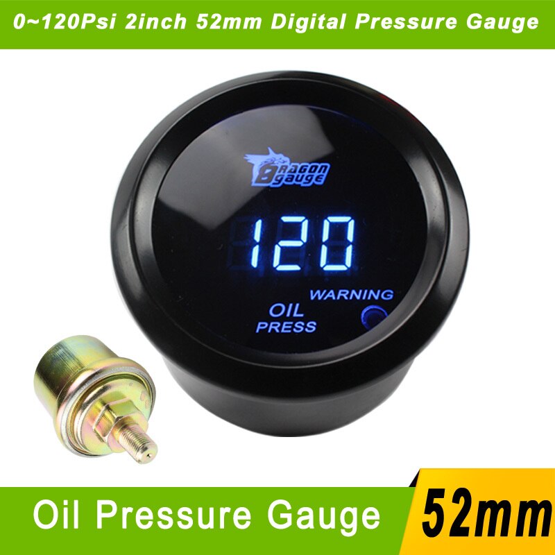 Manometr robić pomiaru ciśnienia paliwa 2 "/52mm cyfrowy miernik ciśnienia oleju z czujnikiem/miernik samochodowy części