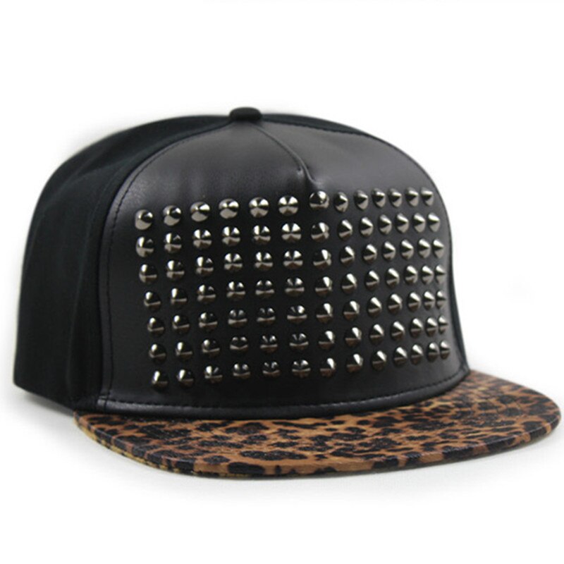Xdanqinx Punk Stijl Hip Hop Caps Voor Mannen Vrouwen Metalen Gat Hoofdtooi Decoratie Platte Rand Cap Verstelbare Paar hoed
