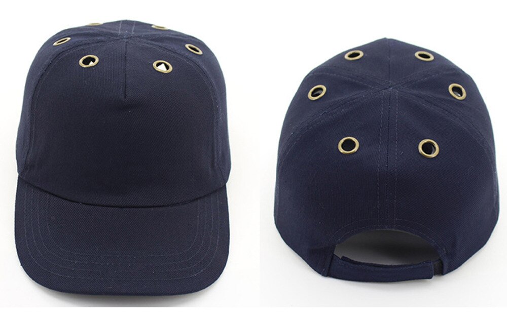 Baseball Bump Caps Lightweight Safety Hard Hat Head Protection Caps Workplace Safety Helmet Workwear ABS Inner Shell Top 6 Holes