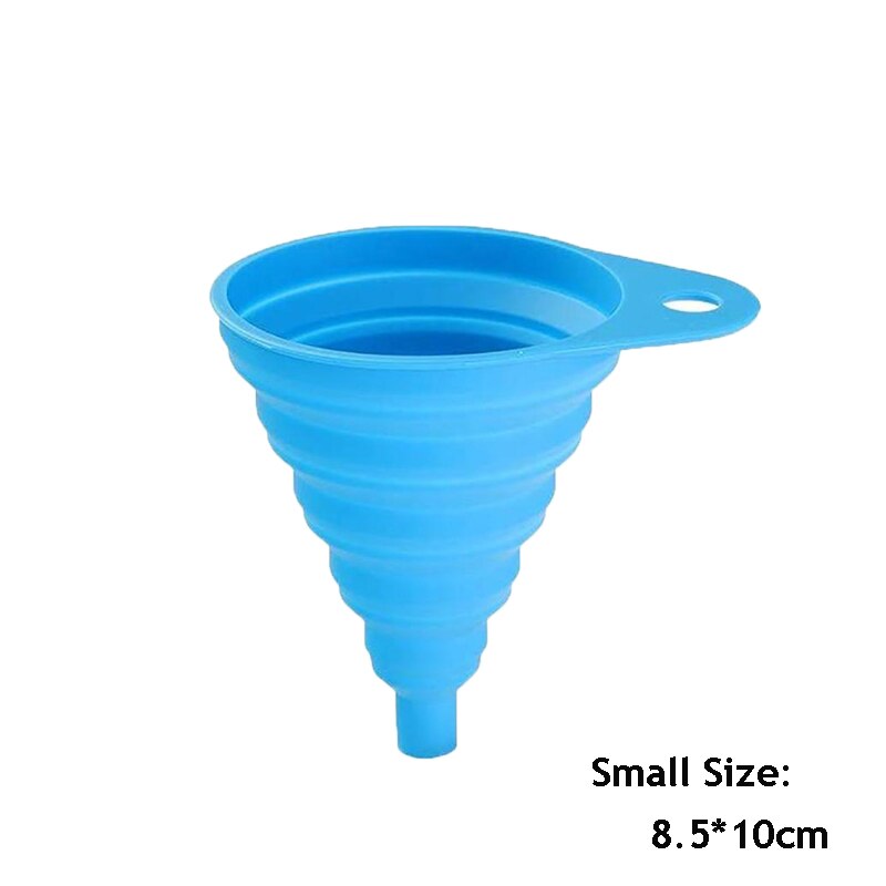 1pcs Mini Foldable Funnel Silicone Collapsible Funnel Folding Portable Funnels Be Hung Household Liquid Dispensing Kitchen Tools: Small No.3