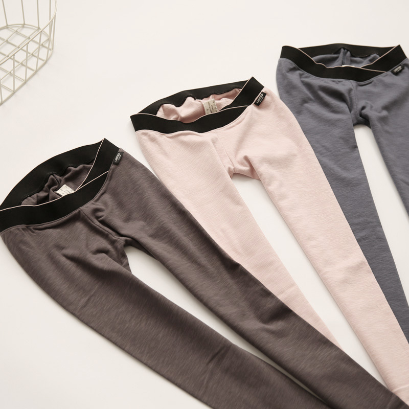 Kvinde barselsbukser til gravide kvinder v talje graviditetstøj ensfarvede leggings fri str.