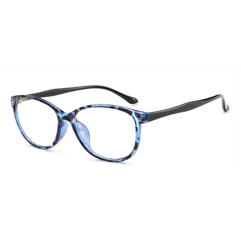 Kottdo brille sort stel kvinder briller stel klar linse mænd mærke briller optiske stel nærsynethed nørd sorte briller: Blå