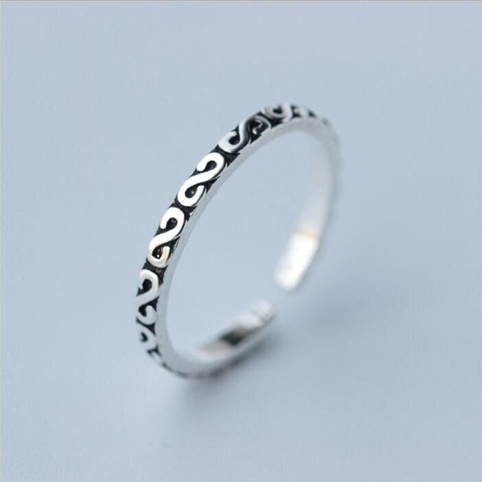 2022 Simple Open Rings for Women Girls Geometric Whale Tail Leaf Bar Heartbeat Plane Finger Ring Jewelry anel: SYJZ013