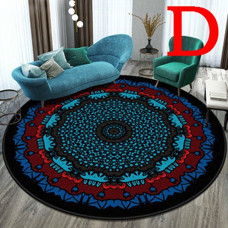 60cm runde tepper til stue soveromstepper og tepper klassisk blomsterdekor gulvmatte studere salongbord tepper