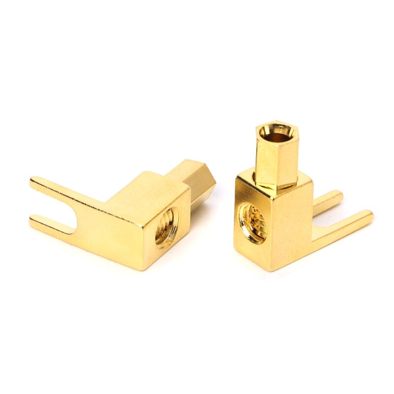 5 stück bananenstecker auf gabelkabeladapter y-förmiger lautsprecherkabelanschluss bananenbuchse