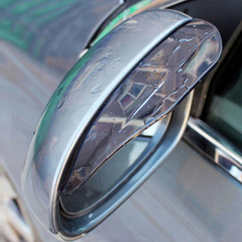 2 stykker bil bakspejl sidespejl regnbræt solskærm beskyttelsesskærm spejl styling fleksibel bagud til bilskærm  x9 l 1