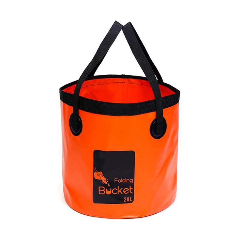 Car Washing Foldable Bucket 20L Fishing Collapsible Bucket Water Container Basin Large Capacity Folding Bucket: Brown