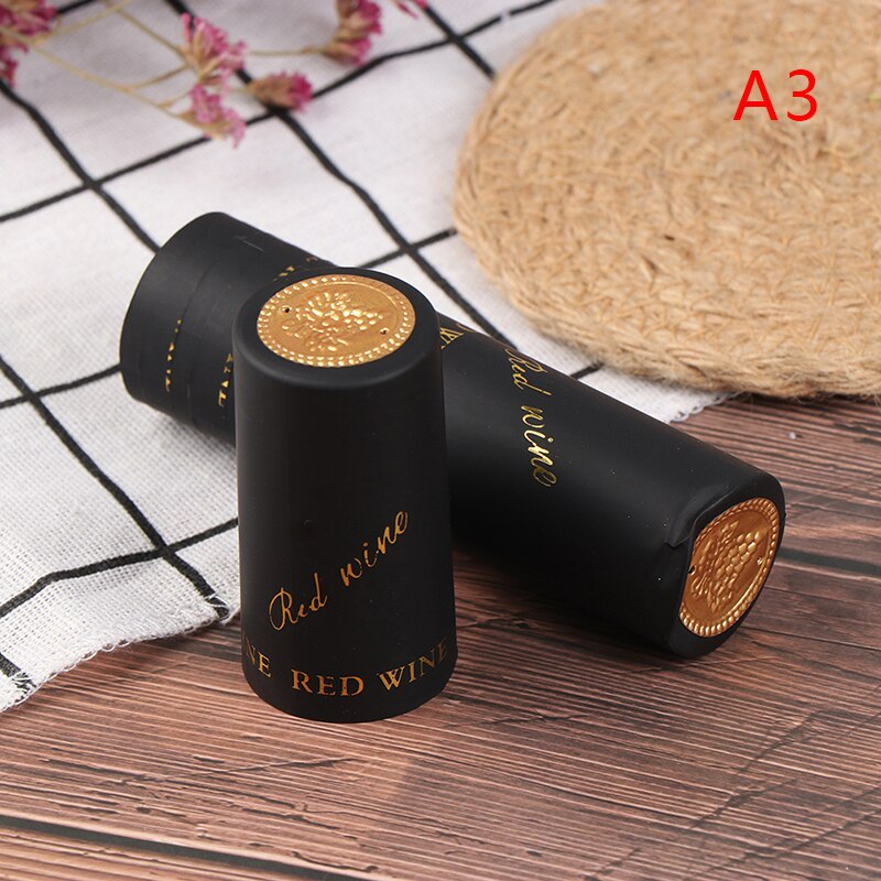 Tapón termorretráctil de PVC, accesorios para Bar, suministros para , elaboración casera, tapa de sellado para botella de vino, 10 unids/lote: A3