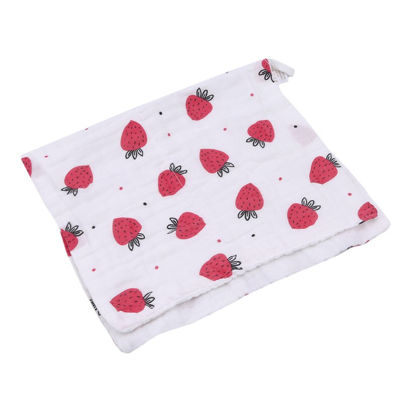 Musselin baumwolle niedlich obst Baby Handtücher Schal Swaddle Schlecht Handtuch Neugeborene Taschentuch Baden Fütterung Gesicht Waschlappen Wischen
